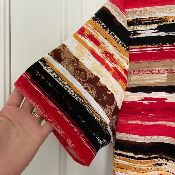 EUC | Alfred Dunner women’s multicolored beaded blouse — medium - Picture 2 of 4